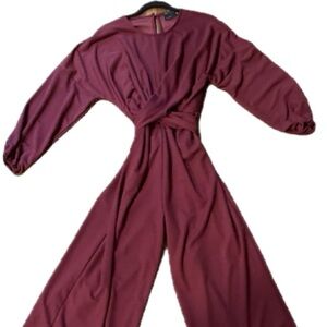 Elegant Burgundy Jumpsuit